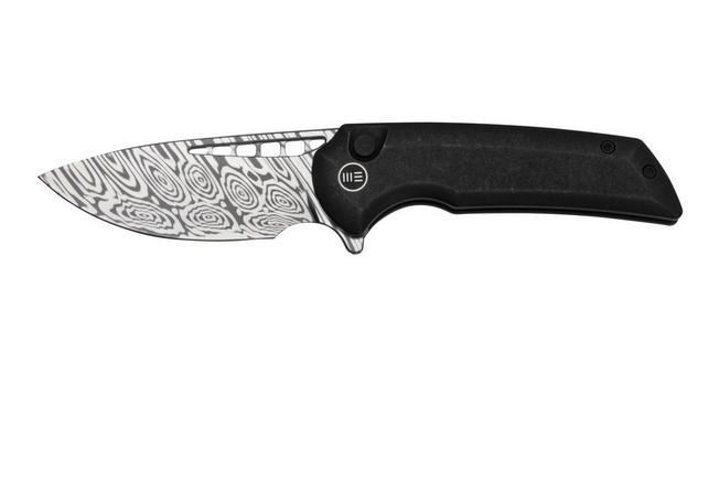 Image pour WE Knife Mini Malice WE054BL-DS1, Black Titanium, Damasteel Heimskringla couteau de poche
