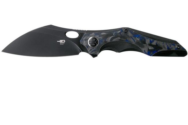 Afbeelding voor Bestech Nogard BT2105B Black Titanium, Blue Marble Carbonfiber zakmes, Kombou design