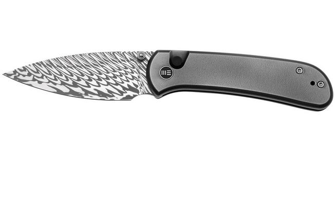 Afbeelding voor WE Knife Qubit WE22030F-DS1 Damasteel, Polished Orange Peel Titanium, zakmes