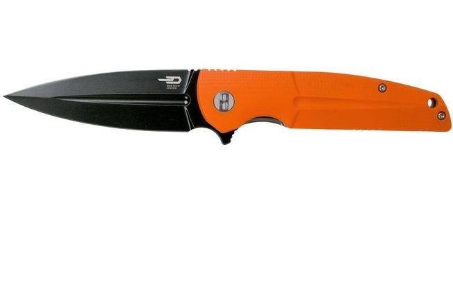 Bild für Bestech Fin BG34B-3 Black Stonewashed, Orange G10 Taschenmesser