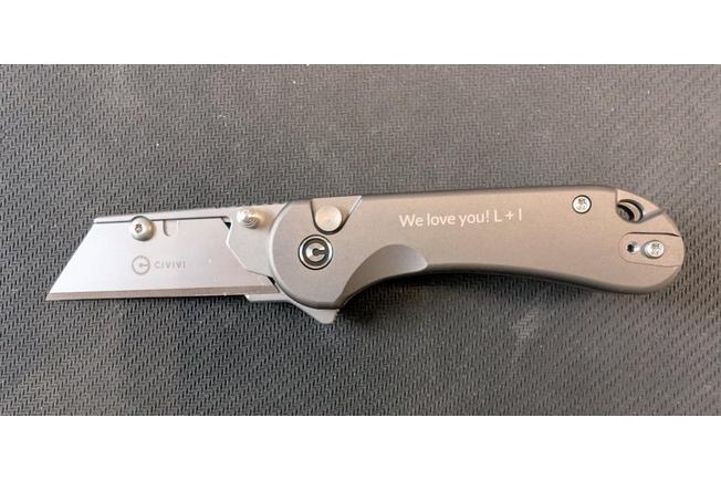 Bild für Civivi Elementum Utility C23039B-4 Gray Aluminum, Stonewashed Blade Holder, Plain 6Cr Blade Universal-Taschenmesser