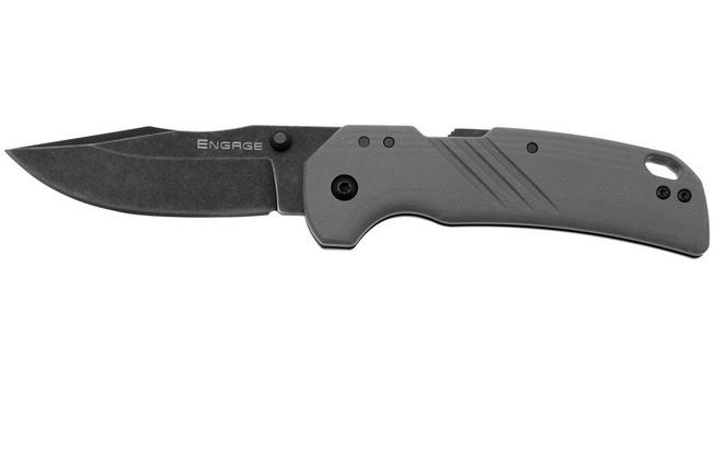 Bild für Cold Steel Engage Clip Point FL-30DPLD-10BGY Blackwashed AUS10A, Gray G10, Taschenmesser