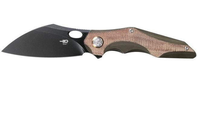 Bild für Bestech Nogard BT2105F Bronze Titanium, Braunes Micarta Taschenmesser, Kombou Design