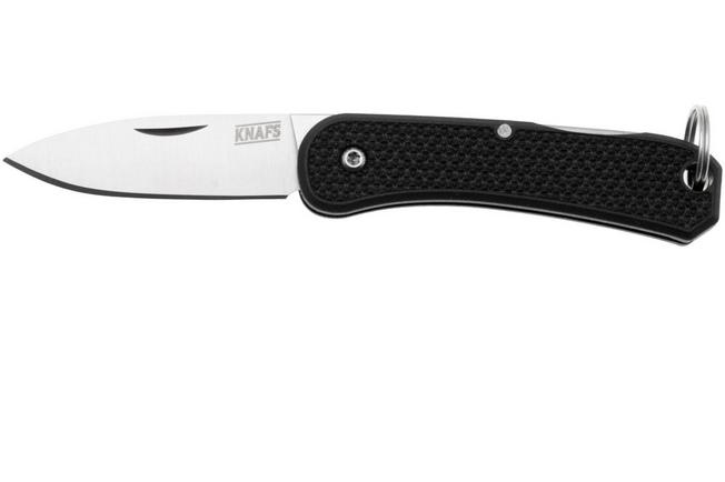 Image for Knafs Lander 6 KNAFS-00425 Satin 4034SS, Black FRN, keychain pocket knife