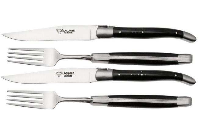 Image for Laguiole en Aubrac CCF99EBIHL 4-piece cutlery set, ebony wood