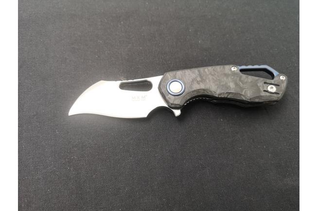 Afbeelding voor MKM Isonzo FX03M-1CM Hawkbill Marble Carbon Fiber zakmes, Jesper Voxnaes design