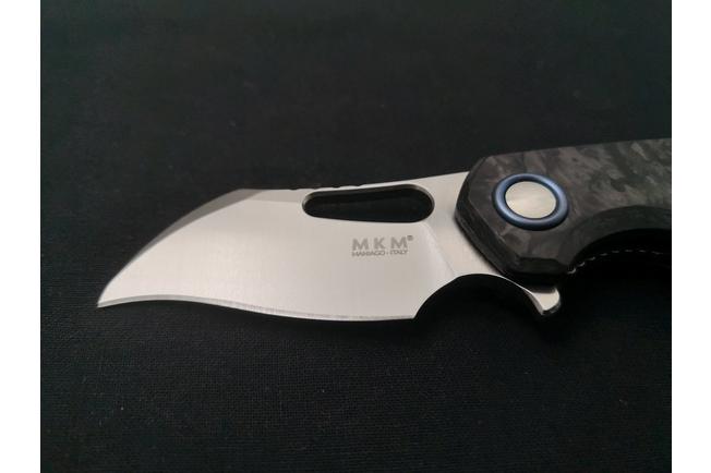 Afbeelding voor MKM Isonzo FX03M-1CM Hawkbill Marble Carbon Fiber zakmes, Jesper Voxnaes design