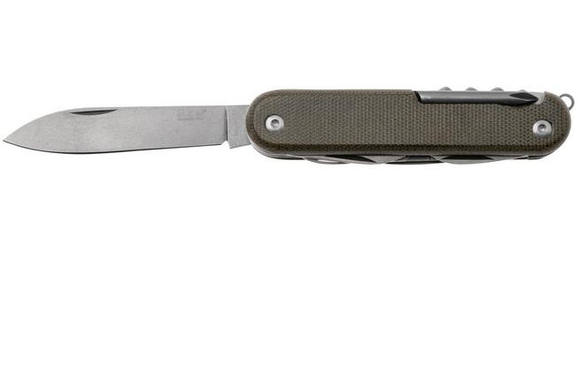Image for MKM Campo 7 CP07MAG-GC MagnaCut Green Canvas Micarta, pocket knife