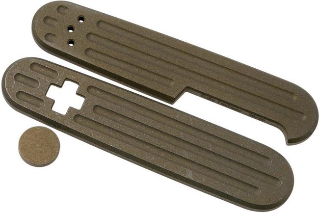 Image for Daily Customs 91.3 Fluted Pattern, Rusty Titanium P10012445 Victorinox scales