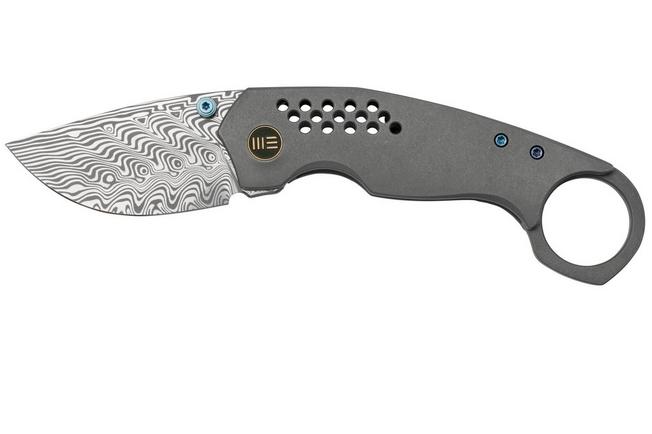 Bild für WE Knife Envisage WE22013-DS1 Gray Titanium, Hakkapella Damasteel Taschenmesser, Tuff Knives Design