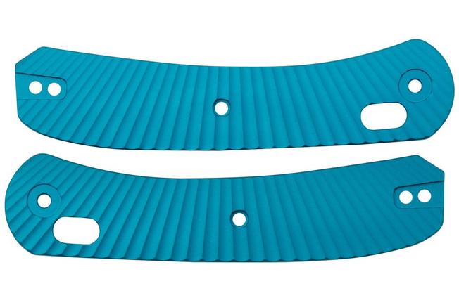 Image for Knafs Lander 2 Knife Scales KNAFS-00298 Teal Aluminum Solar Flare, handle scales