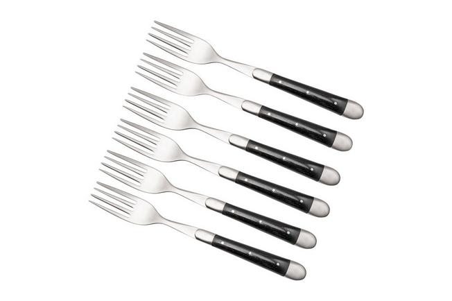 Image for Forge de Laguiole FE62MINEB set of 6 table forks, matt, ebony