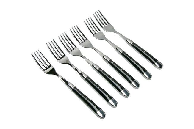 Image for Forge de Laguiole FE62MINBF set of 6 table forks, polished, buffalo horn