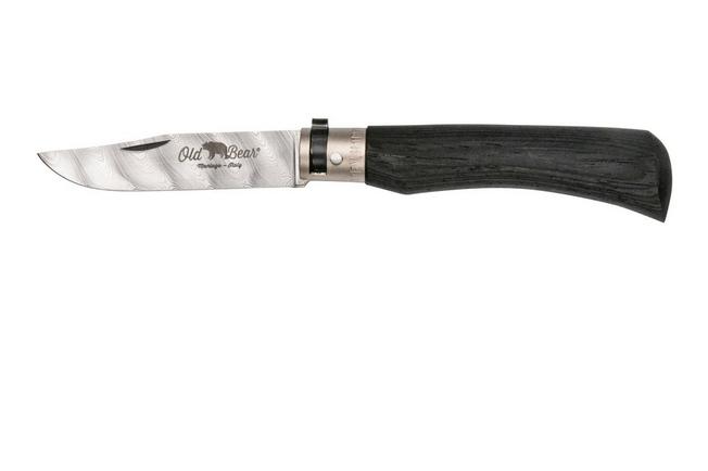 Image for Old Bear Classical Black M, Damascus DS93X, 9305-19-MNK pocket knife