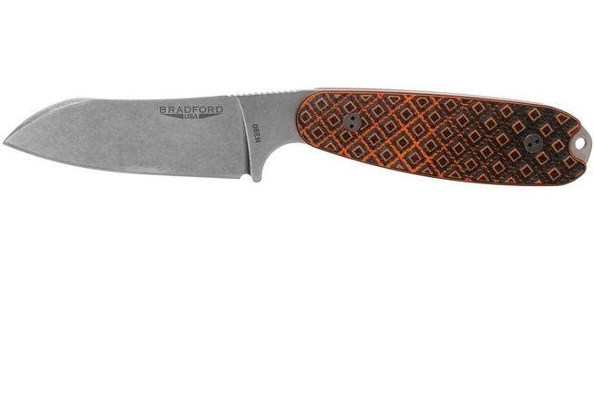 Image for Bradford Guardian 3.5 Sheepsfoot 35SF-006-M390 Stonewash Tiger Stripe Textured G10