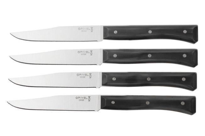Image for Opinel Facette Slate, micro-serrated table knife set 4 pieces