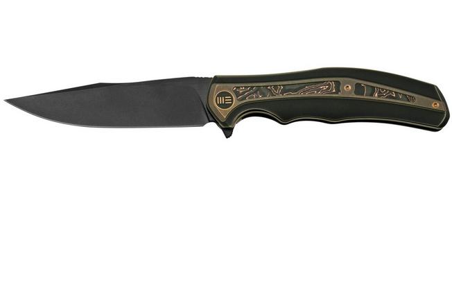 Bild für WE Knife Zonda WE22016-3 Bronze Titanium, Bronze Titanium, Copper Foil Carbon Fiber, Blackwashed, Taschenmesser Kellen Bogardus Design