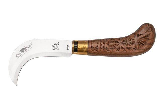 Image for Old Bear Pruning Carved Walnut L, 9747-21-LNI pruning knife