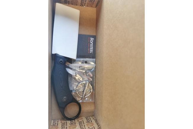 Obraz dla Nóż z głownią stałą LionSteel H2B Drop Point Block GBK Black G10, projekt Tommaso Rumici
