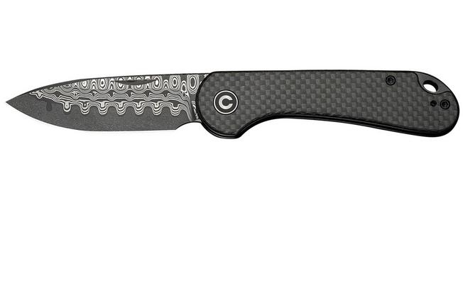 Imagen para Civivi Elementum Slip Joint C18062AJ-DS1 Damascus, Twill Carbon, navaja slipjoint