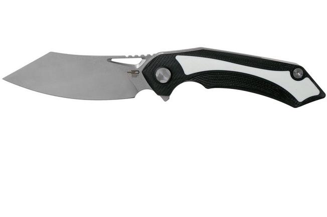 Afbeelding voor Bestech Kasta BG45A Black White G10, Two Tone Satin zakmes, Kombou design