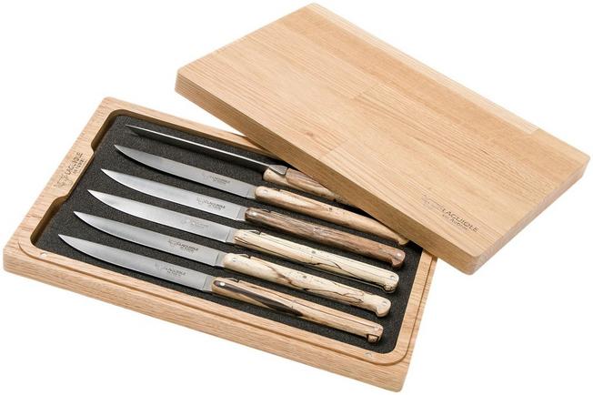 Afbeelding voor Laguiole en Aubrac Ancestral 6-delige steakmesset beukenhout