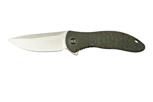 Image for WE Knife Synergy 2v2 WE18046D-2, Titanium Tiger Stripe, pocket knife, Jim O’Young design