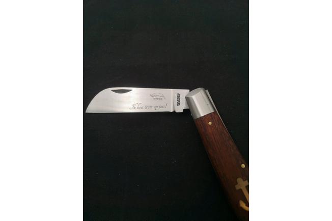 Bild für Otter Ankermesser 173 Large Carbon, Sapeli, Brass Anchor, Taschenmesser