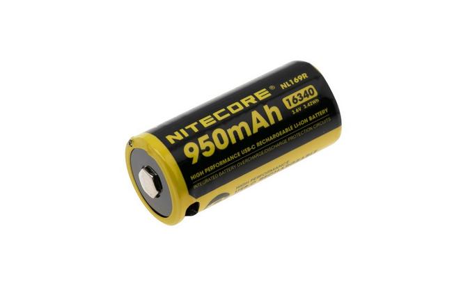 Image pour Nitecore NL169R, 16340 USB-C batterie Li-ion rechargeable, 950 mAh