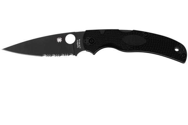 Imagen para Spyderco Native Chief Lightweight Black C244PSBBK navaja parcialmente dentada