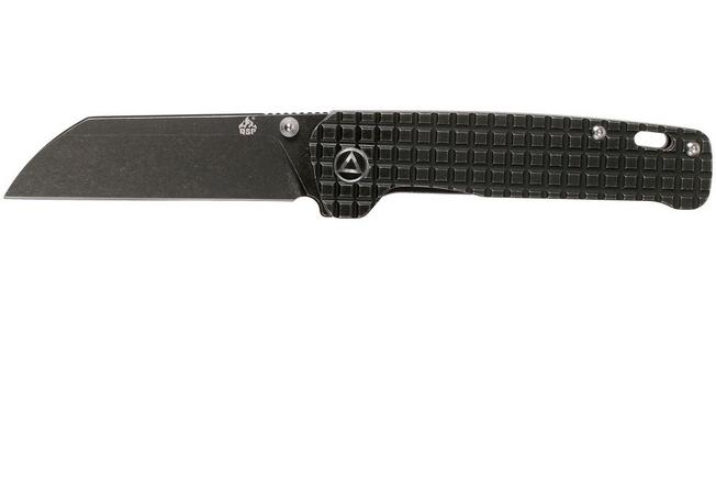 Obraz dla Nóż składany QSP Knife Penguin QS130-OFRG Textured Titanium, Blackwashed 154CM