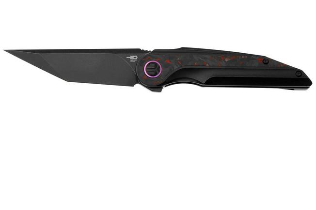 Imagen para Bestech Blind Fury BT2303E, M390, Titanium Red Marble navaja, diseño Kombou