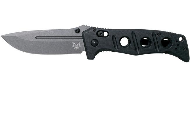 Image for Benchmade 275GY-1 Sibert Adamas Black G10, Tungsten Grey pocket knife, Shane Sibert design