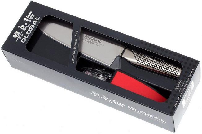 Bild für Global G46220BR Messerset, Santoku und Wasserschleifer