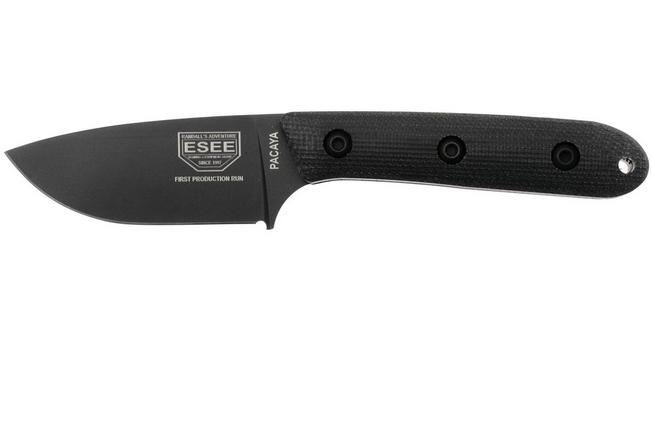 Image pour ESEE Pacaya ESEE-PACAYA3V-B Black Canvas Micarta, couteau fixe