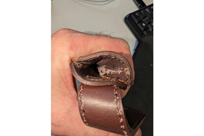 Bild für Maserin AM22, 923-RB Blue Poplar Burl, feststehendes Messer, Atillio Morotti Design