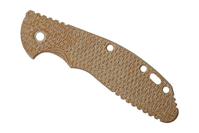 Image for Rick Hinderer XM24 scale, Textured Natural Canvas Micarta