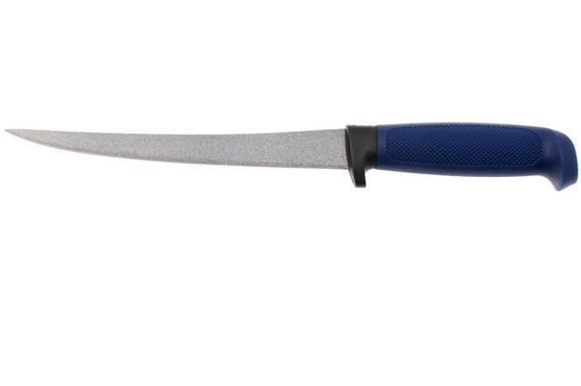 Bild für Marttiini Martef Filleting Knife 19 836017T Stainless, Blue Rubber, Fahrtenmesser Plastik-Messerscheide