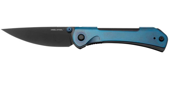 Bild für Real Steel SYLPH 7141BB, Black Nitro-V, Blue Hardware Taschenmesser, Poltergeist Design