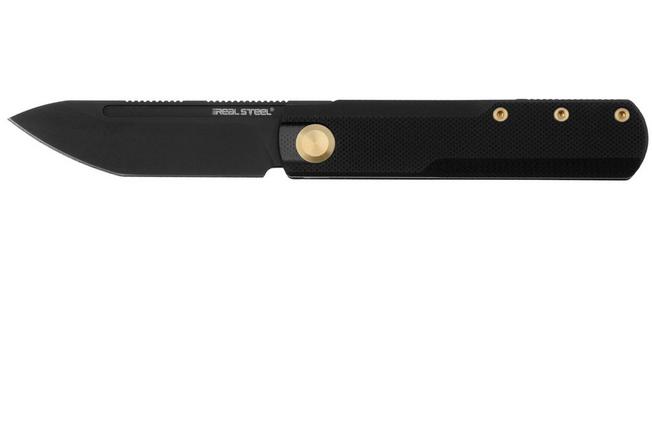 Bild für Real Steel G-Tanto EDC 7801BB Black PVD Nitro-V, Black G10, Slipjoint-Taschenmesser, Ostap Hel design