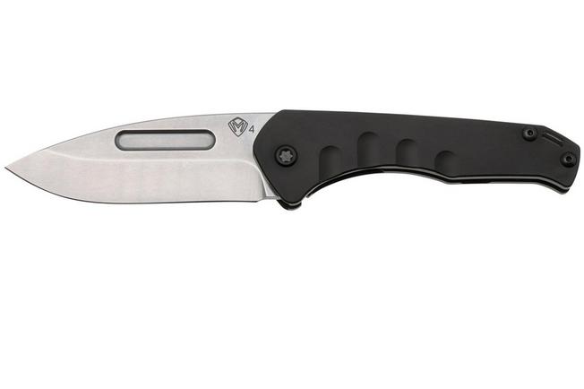 Image pour Medford Praetorian Slim 25-PS-02 S45VN Tumbled Drop Point Blade, DLC Handles, DLC Hardware et Clip, couteau de poche