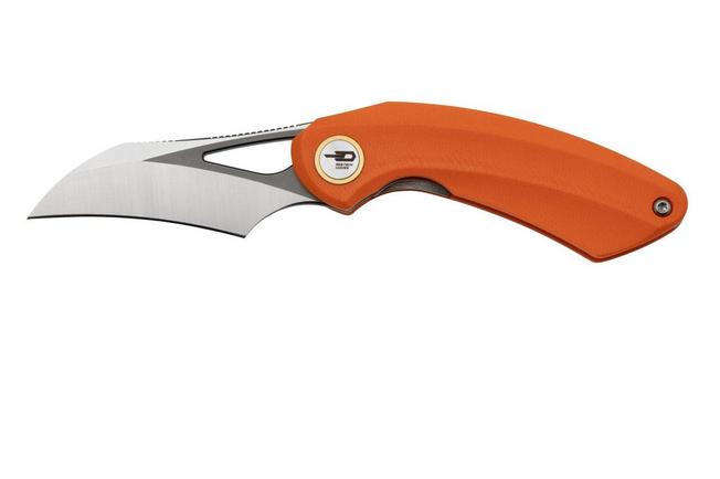 Obraz dla Nóż składany Bestech Bihai Grey DLC Stonewashed Satin, Orange G10 BG53B-2, projekt Ostap Hel