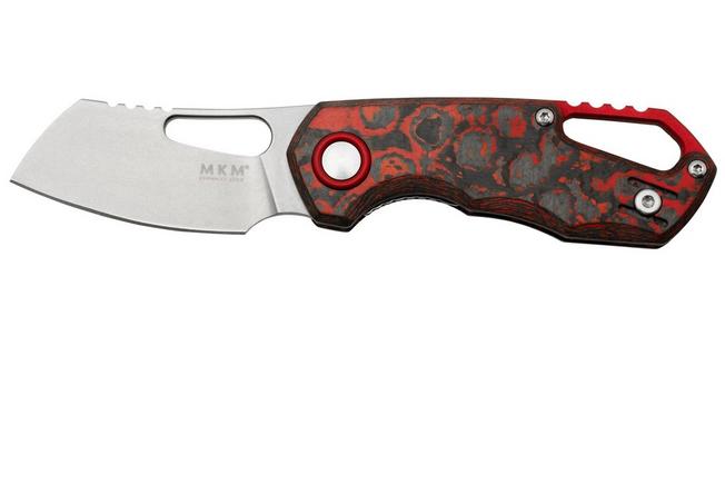 Image for MKM Isonzo FX03-2CL Cleaver Stonewashed, Lava Flow Carbon Fibre pocket knife, Jesper Voxnaes design