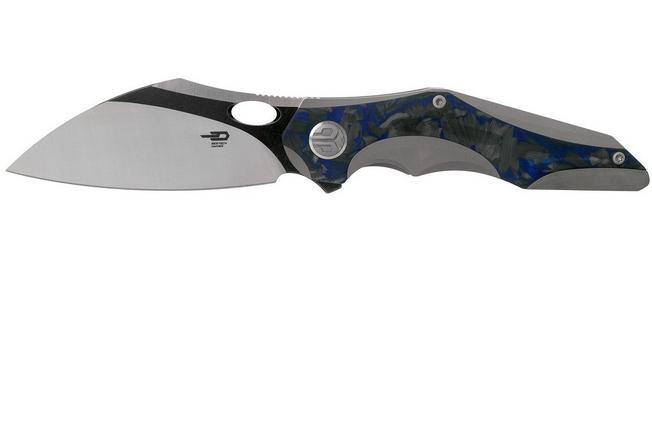 Image for Bestech Nogard BT2105A Titanium, Blue Marble Carbon fibre pocket knife, Kombou design