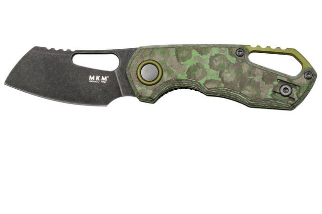 Image for MKM Isonzo FX03-2CJD Cleaver Dark Stonewashed, Jungle Wear Carbon Fibre pocket knife, Jesper Voxnaes design