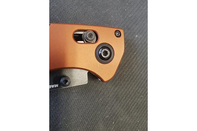 Bild für Benchmade Crooked River 15080BK-04 Blackwashed Magnacut, Burnt Copper Aluminum Black Micarta, Taschenmesser