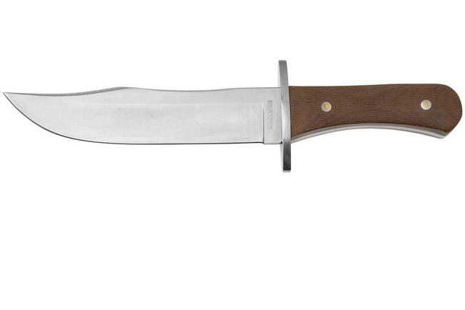 Imagen para Rough Ryder Tater Skin Bowie RR2342 Satin 440, Brown Burlap Micarta, cuchillo fijo