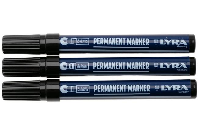 Bild für LYRA Permanent Marker L4018006 Medium, Black, Permanent Marker, 3-teiliges Set