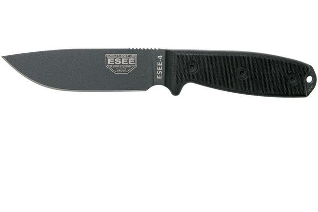 Bild für ESEE Model 4 Tactical Gunsmoke, black handle 4P-TG-B mit Scheide + Clip