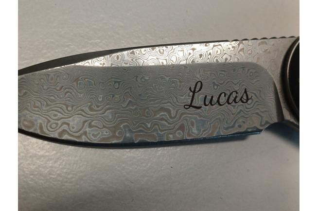 Bild für CIVIVI Elementum II Button Lock C18062P-10 Damascus, Carbon Fiber Golden Shred, Taschenmesser